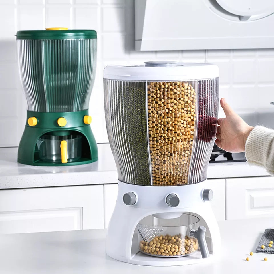 4X PARTITIONS ROTATING CEREAL DISPENSER