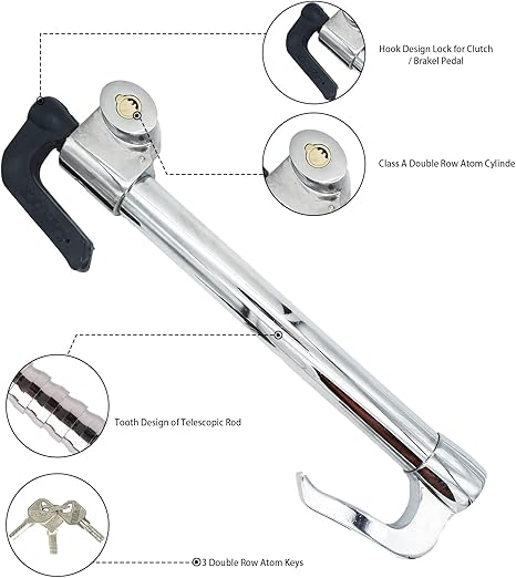ULTIMATE ANTI-THEFT UNIVERSAL STEERING WHEEL BRAKE LOCK