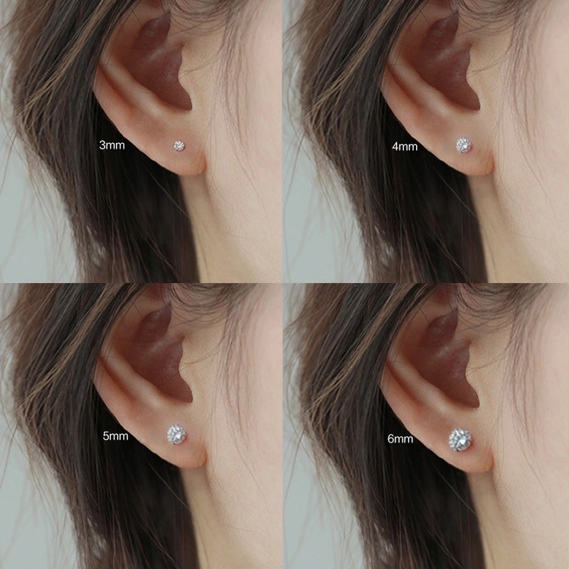 1 Pair Minimalist U Shape Plating Brass Zircon Ear Studs