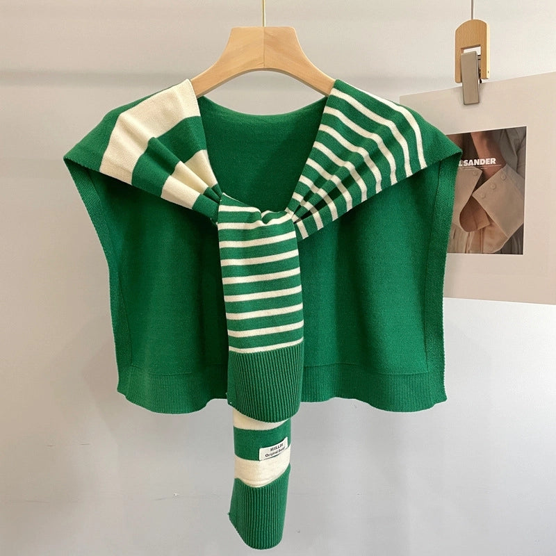 Unisex Casual Minimalist Stripe Polyester Shawl