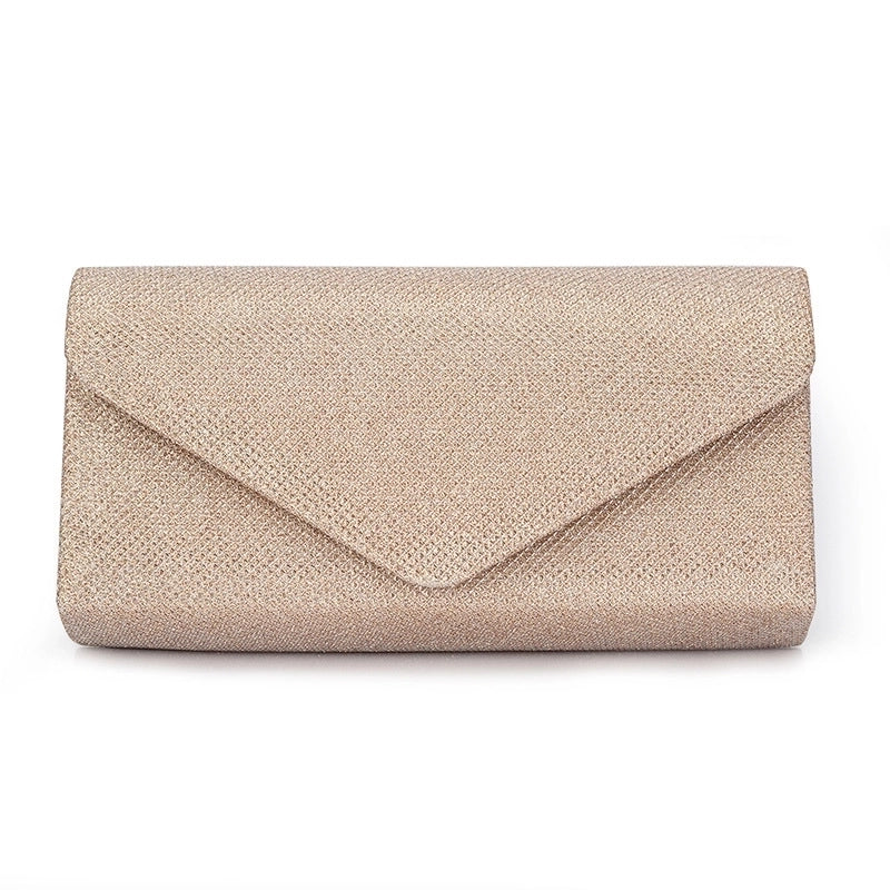 Black Gold Silver Satin Solid Color Square Evening Bags