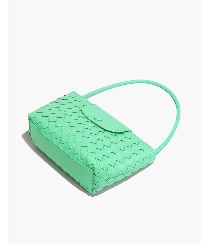 Women's Medium Pu Leather Solid Color Basic Classic Style Square Magnetic Buckle Underarm Bag