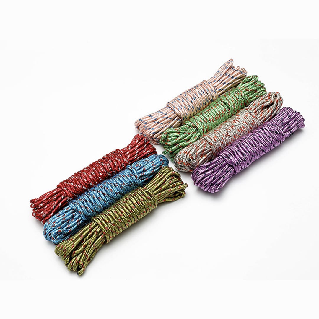 Multi Color Clothesline . Nylon Braided Rope