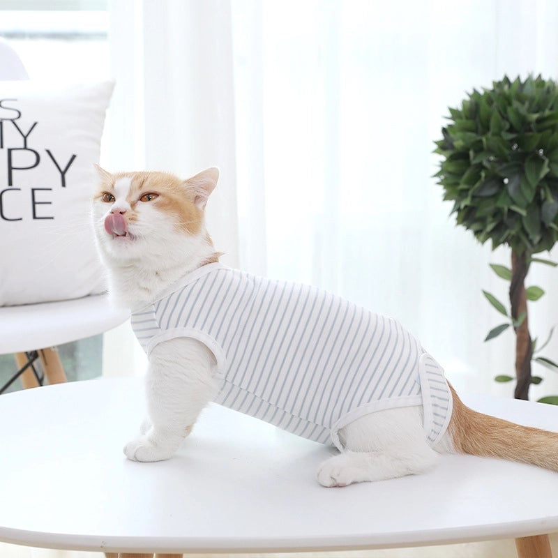 Cat Clothes Four Seasons Thin Weaning Anti-licking Bite Breathable Care Clothes Post-op