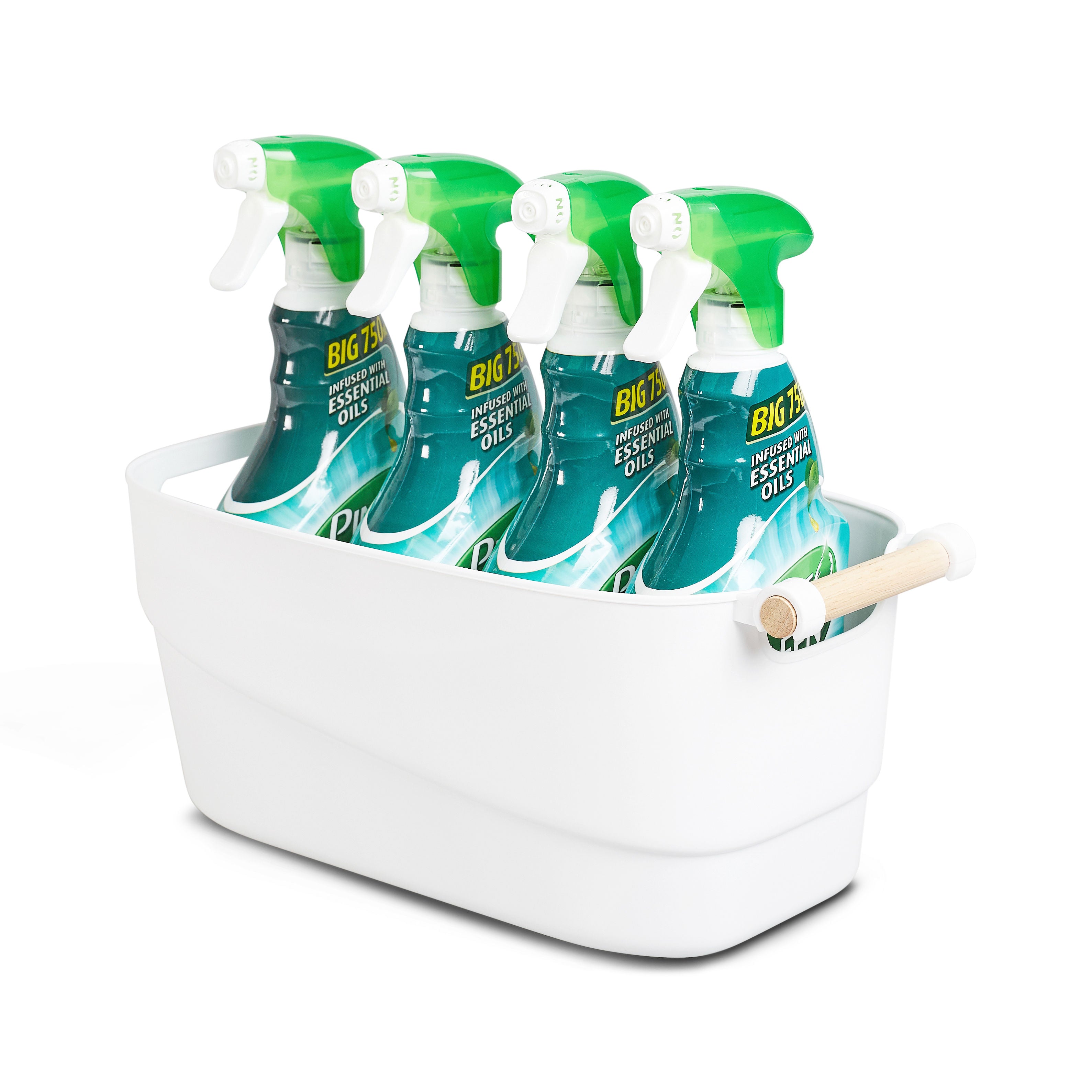 Storage Tub w/ Wooden Handle - Medium