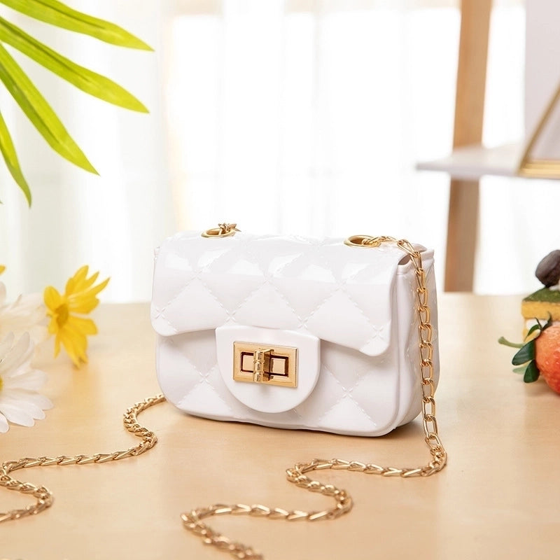 Women's Pvc Plaid Streetwear Square Flip Cover Crossbody Bag