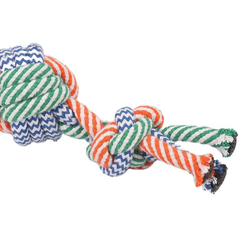 Simple Bite-resistant Knot Woven Cotton Rope Pet Toy