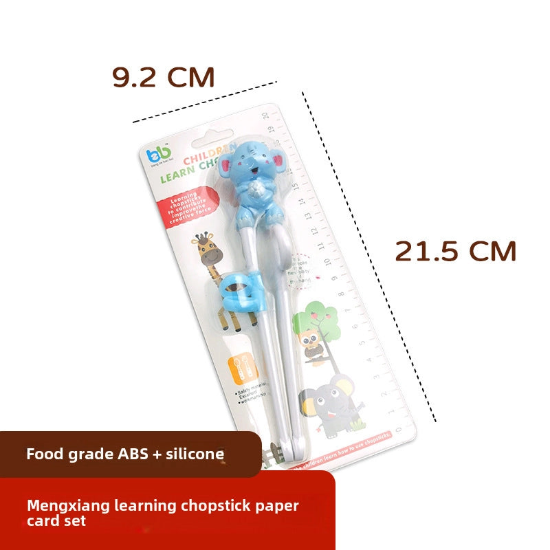 Portable Feeding Children's Tableware Set Cartoon Learning Chopsticks Training Chopsticks 304 Stainless Steel Spoon Fork