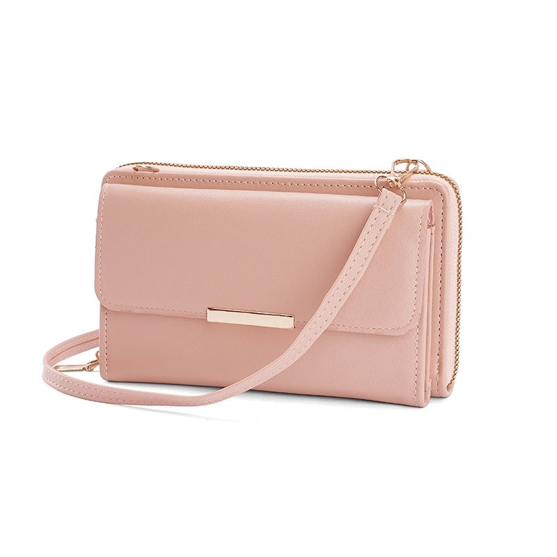 Women's Pu Leather Solid Color Elegant Basic Square Zipper Shoulder Bag Crossbody Bag Coin Purse