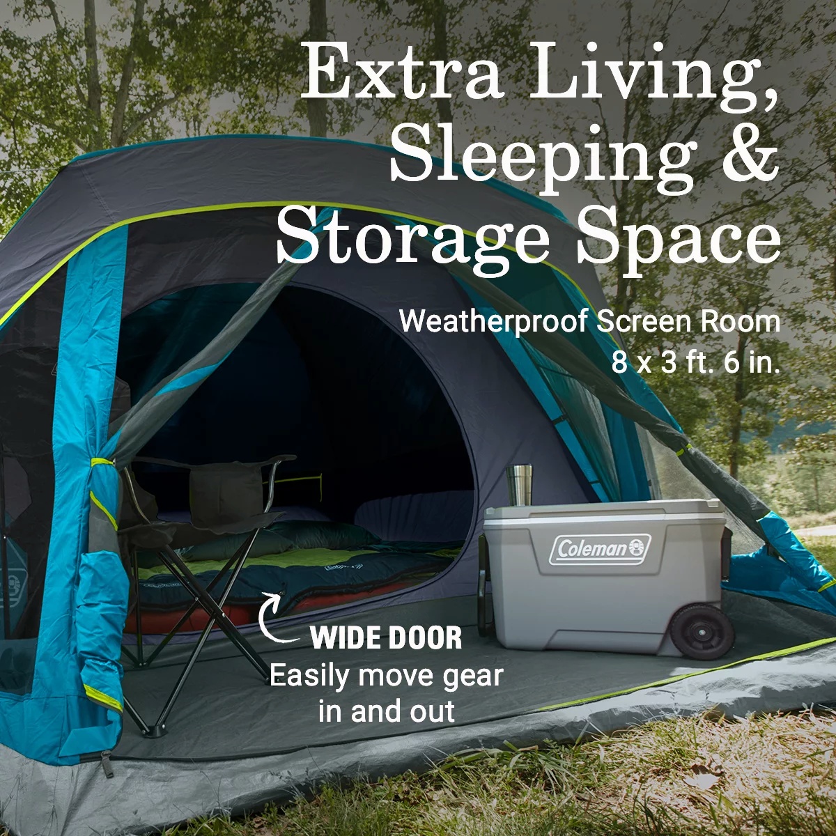 Skydome™ 4-Person Screen Room Camping Tent with Dark Room™ Technology