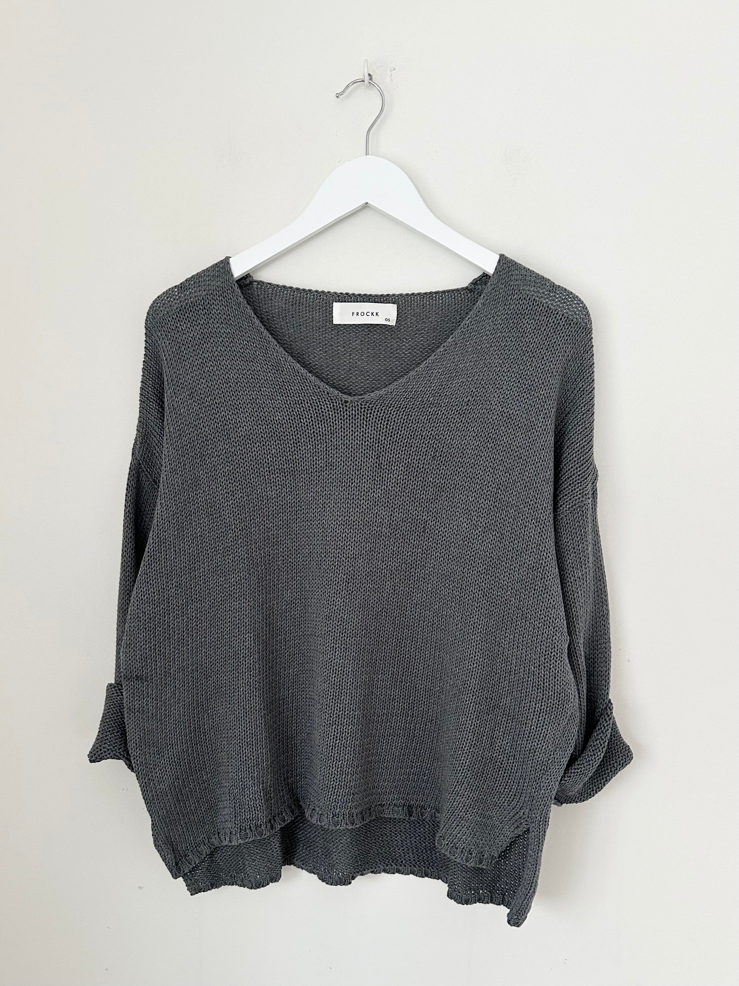 jamie cotton knit - grey