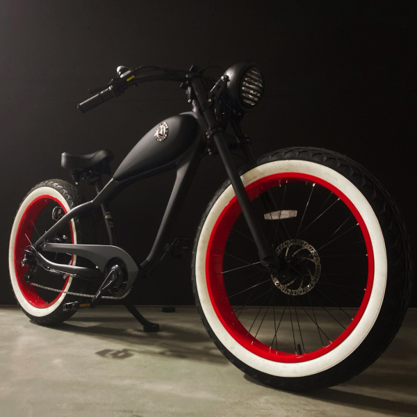 Vintage American V-Twin Electric Motorcycle