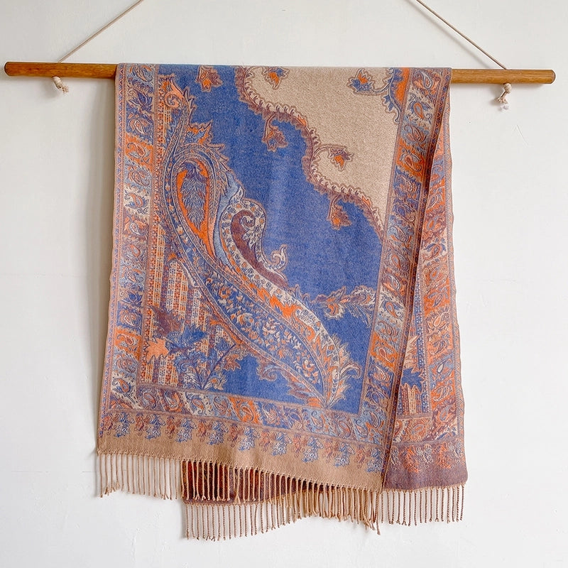 Women's Ethnic Style Printing Imitation Cashmere Scarf