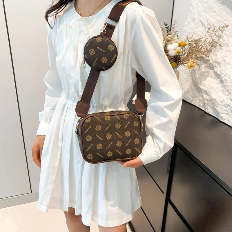 Vintage Fashion Texturized Small Square Bag Women's Summer New Entry Luxury Small Flower Shoulder Bag Internet Popular Trendy Crossbody Bag