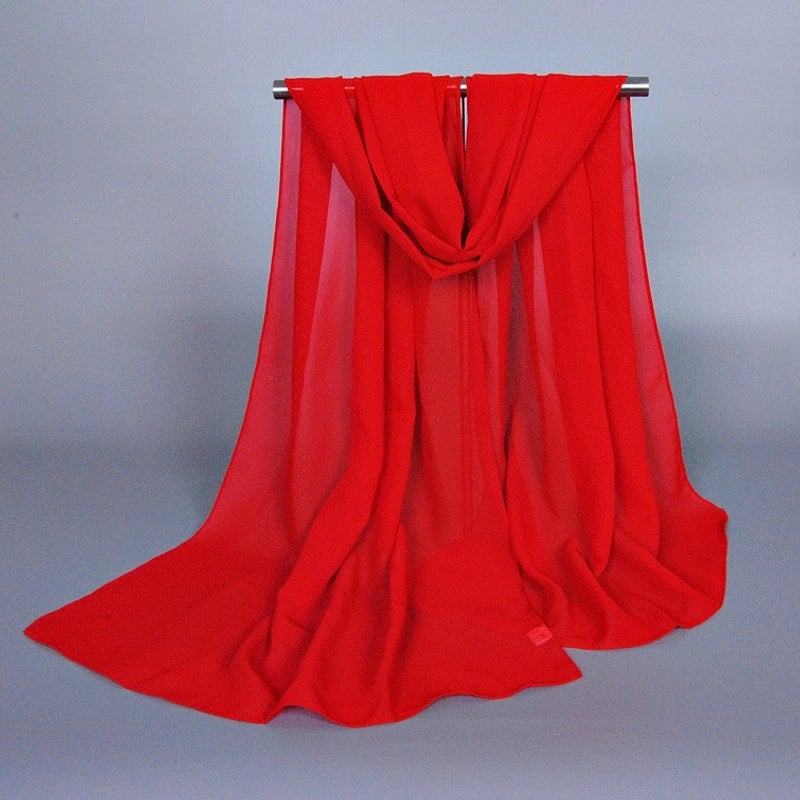 Women's Streetwear Solid Color Chiffon Scarves & Gloves