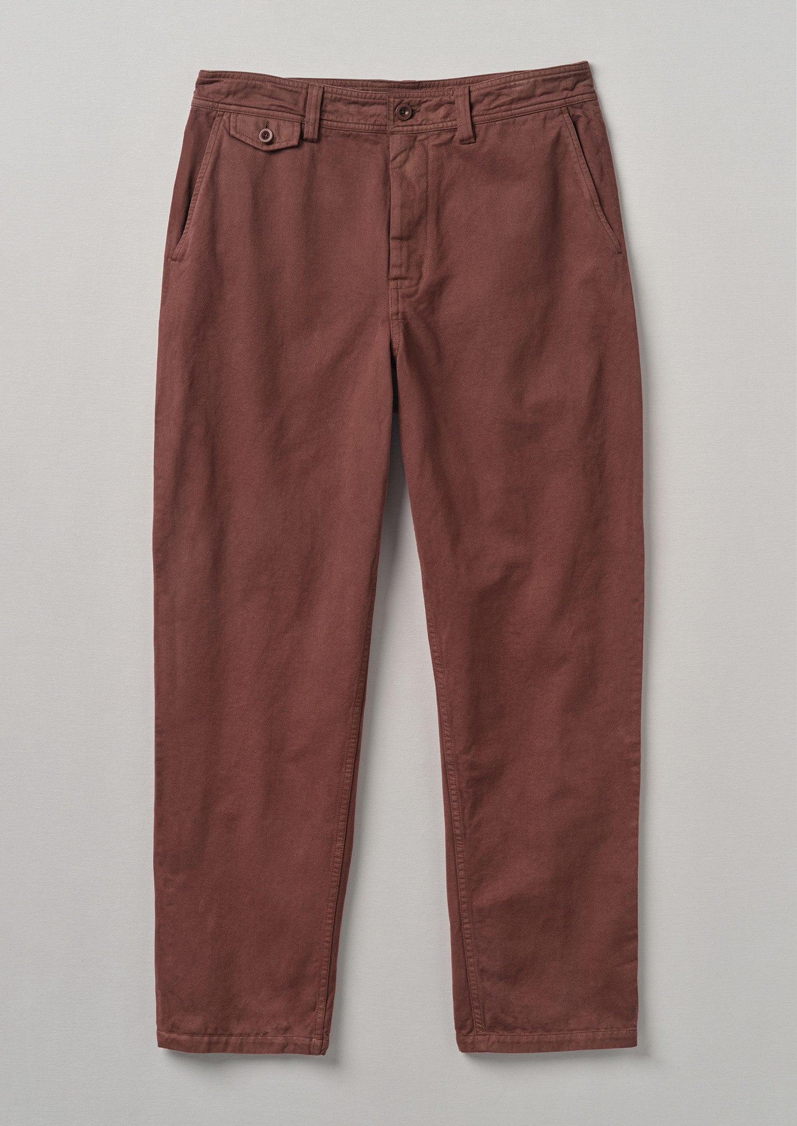 Norv Garment Dyed Tapered Trousers | Brown Ochre