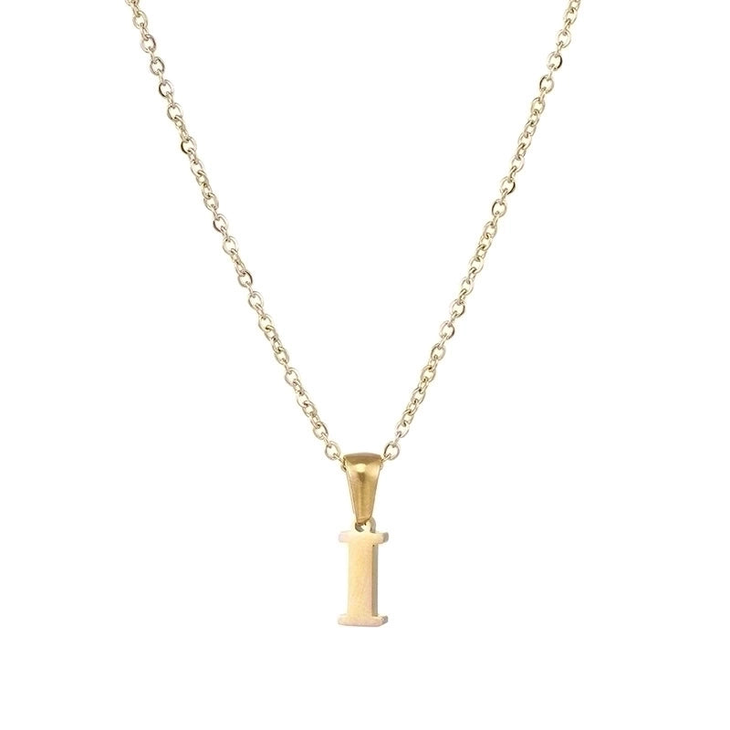 Minimalist Letter Stainless Steel Necklace 1 Piece