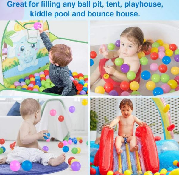 Multicolor 50 Pcs Soft Plastic Tent Balls Set For Kids