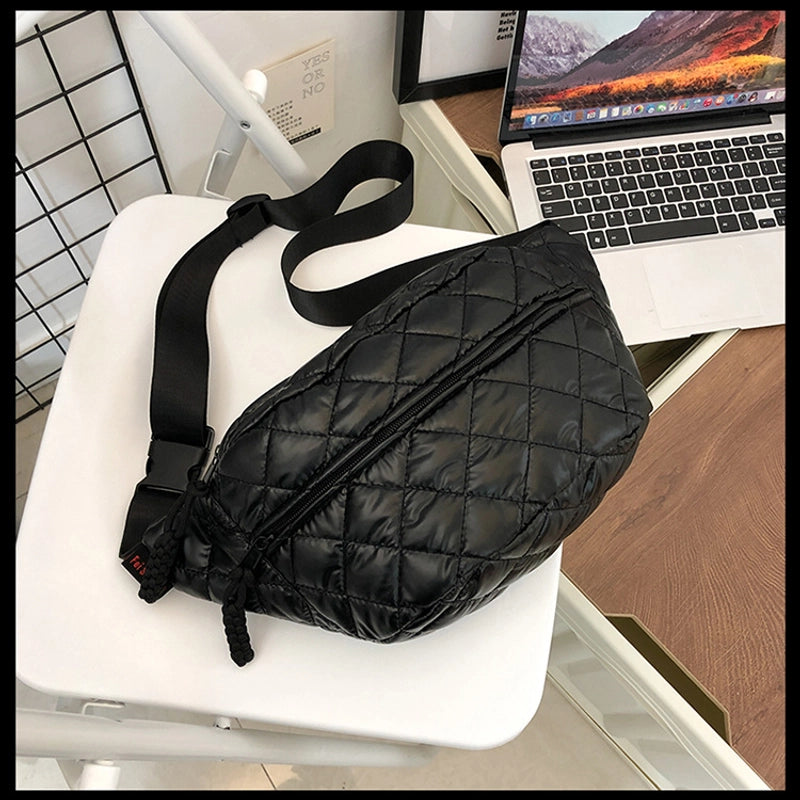 Unisex Streetwear Solid Color Nylon Waist Bags