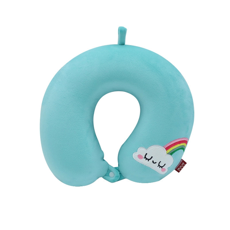 Cartoon Memory Cotton U-shaped Pillow Leisure House Travel Office Neck Pillow Slow Rebound Aircraft Travel Neck Pillow