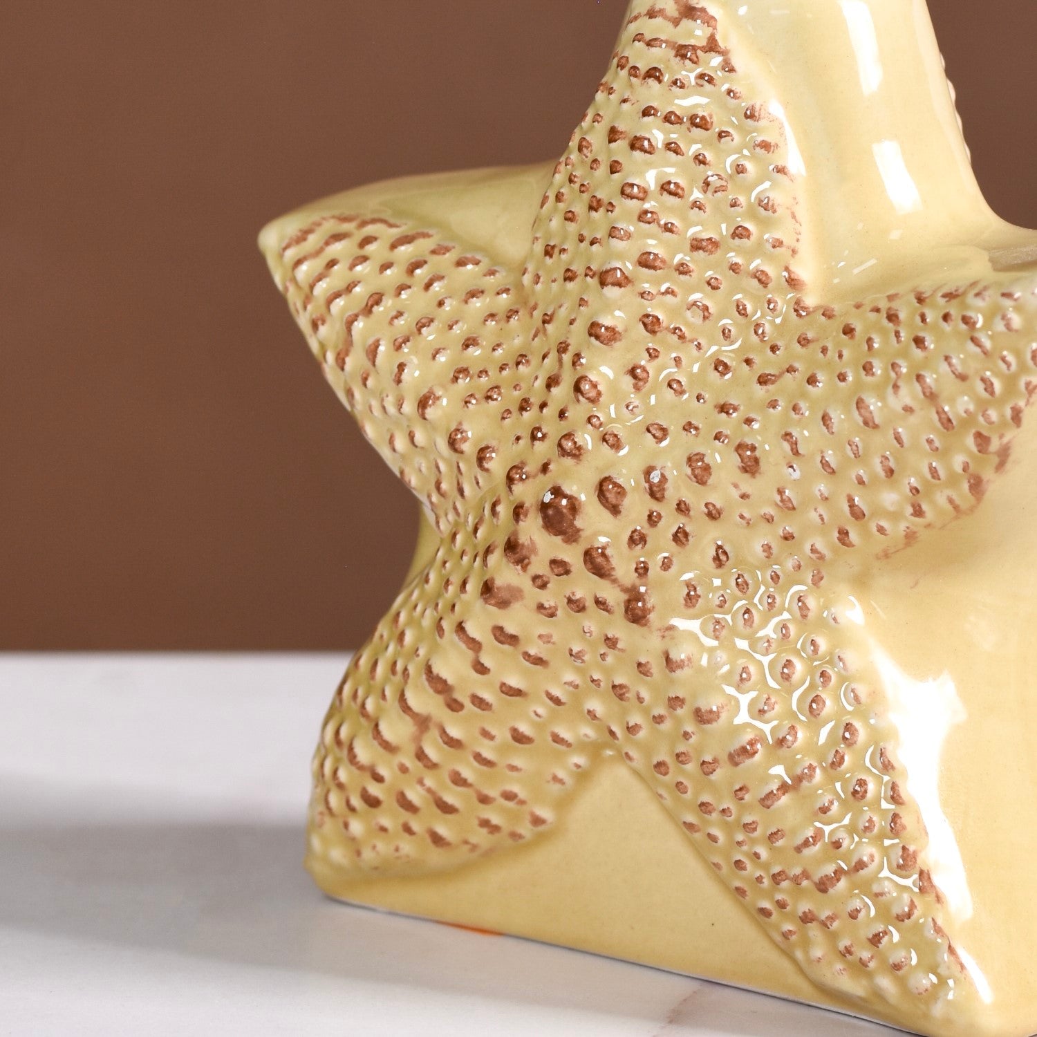 Marine Bliss Starfish Ceramic Liquid Dispenser Yellow