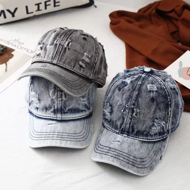 Unisex Retro Color Block Curved Eaves Baseball Cap