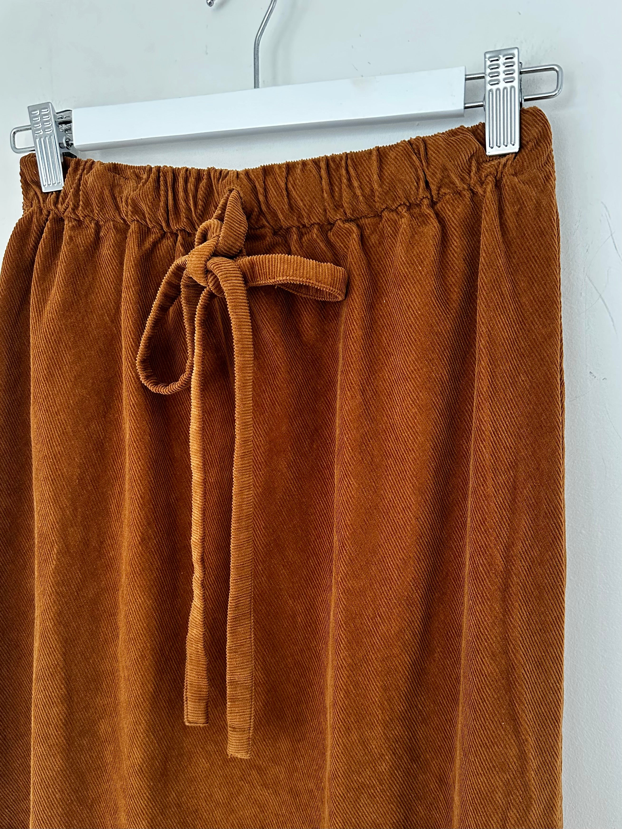 anthea skirt - caramel cord