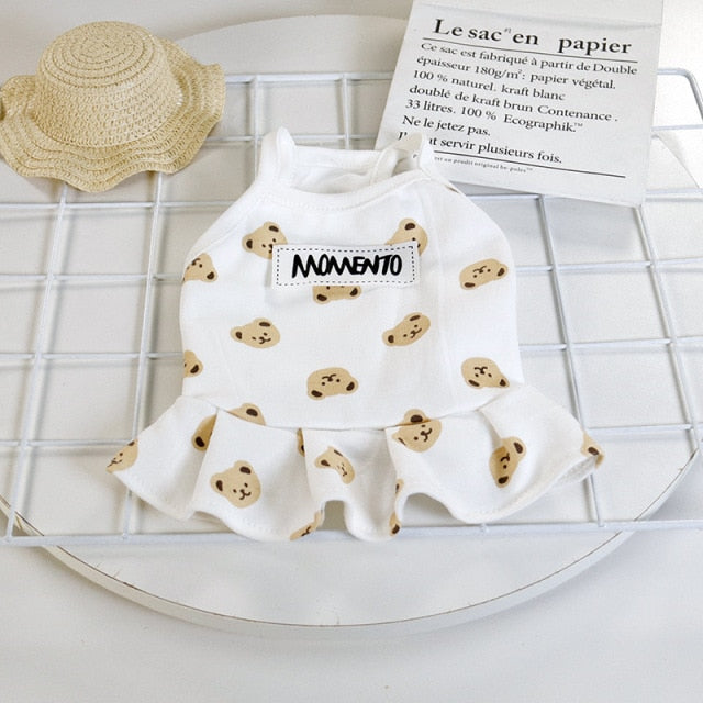 Cotton Bear Printed Dog Clothes