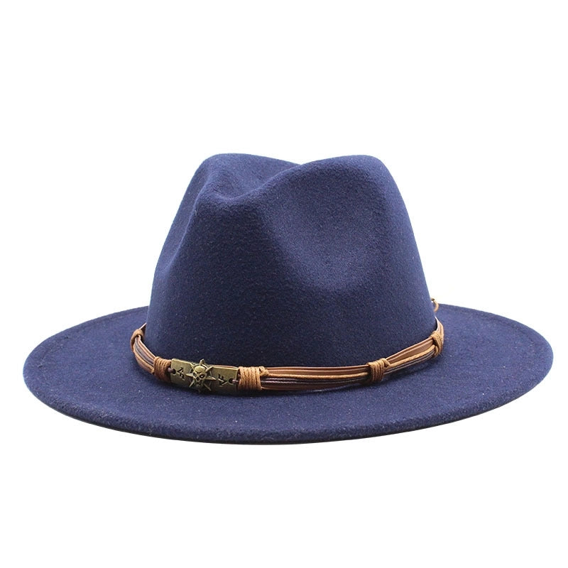 Unisex Skull Light Body Flat Eaves Fedora Hat