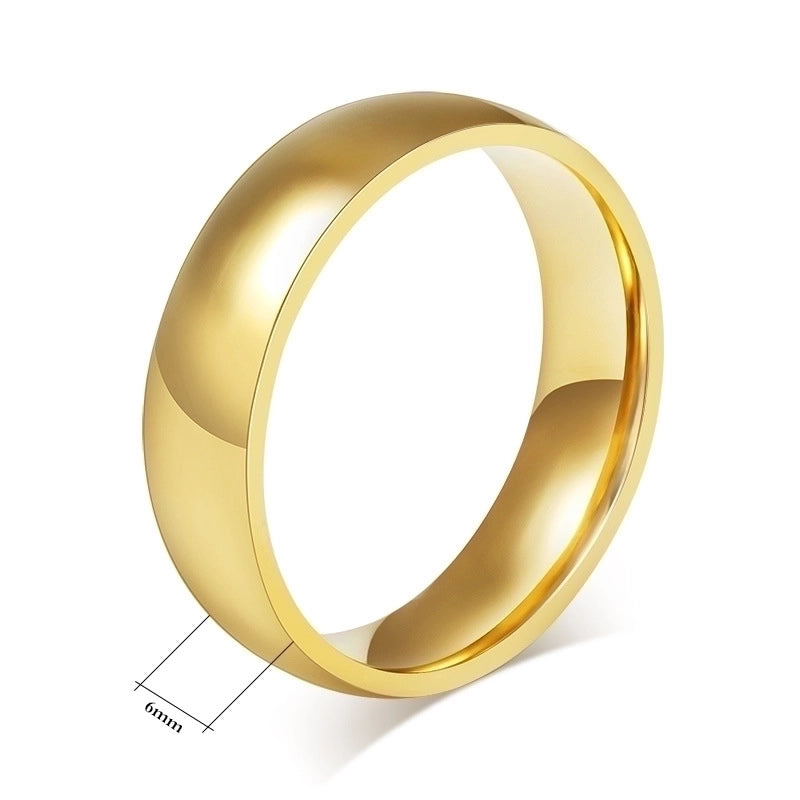 304 Stainless Steel Minimalist Plating Solid Color Rings