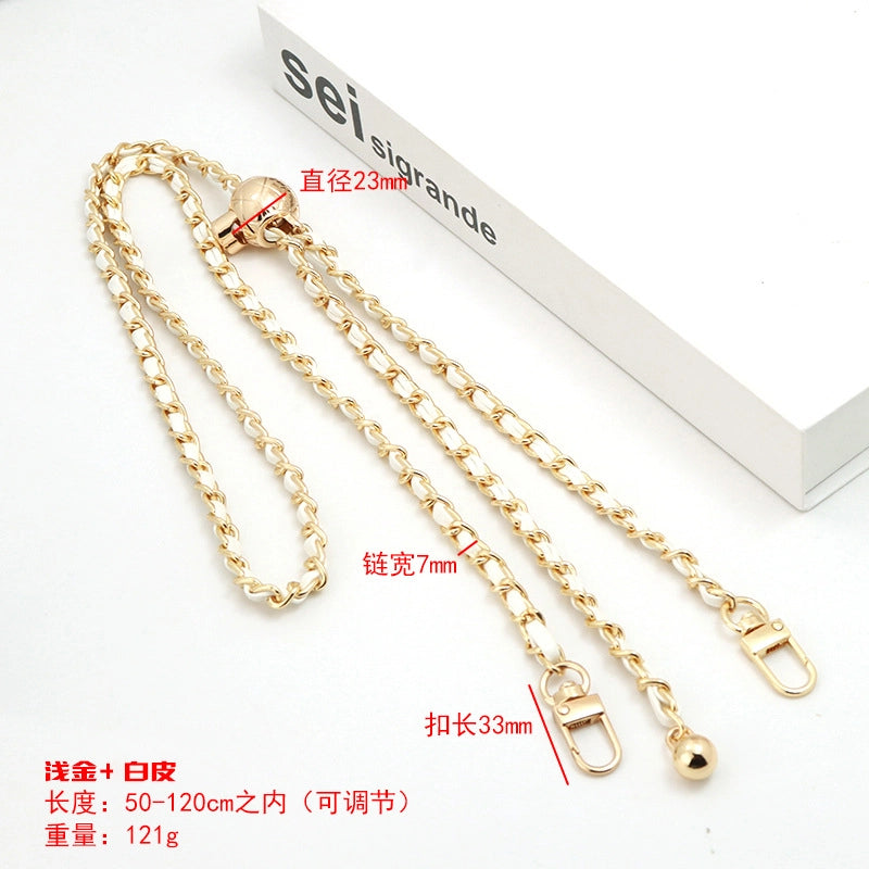 Alloy Solid Color Bag Chain Bag Straps
