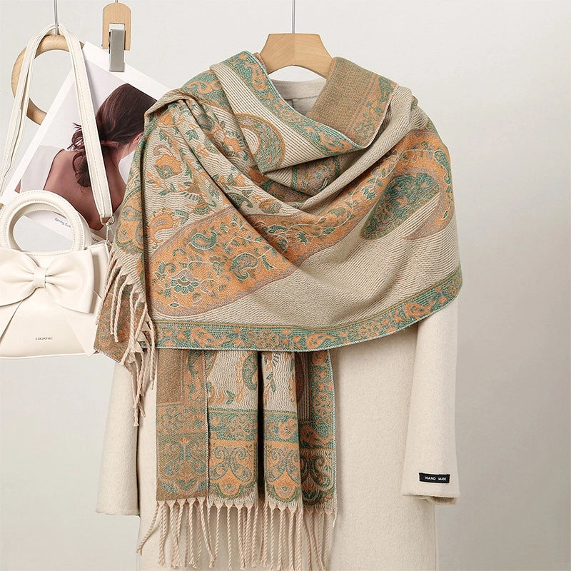 Women's Ethnic Style Minimalist Geometric Solid Color Polyester Scarf