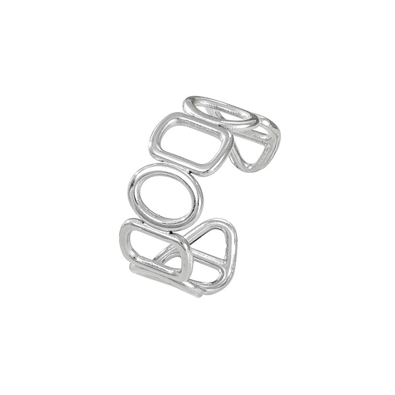 Elegant Leaves Flower Titanium Steel Open Rings