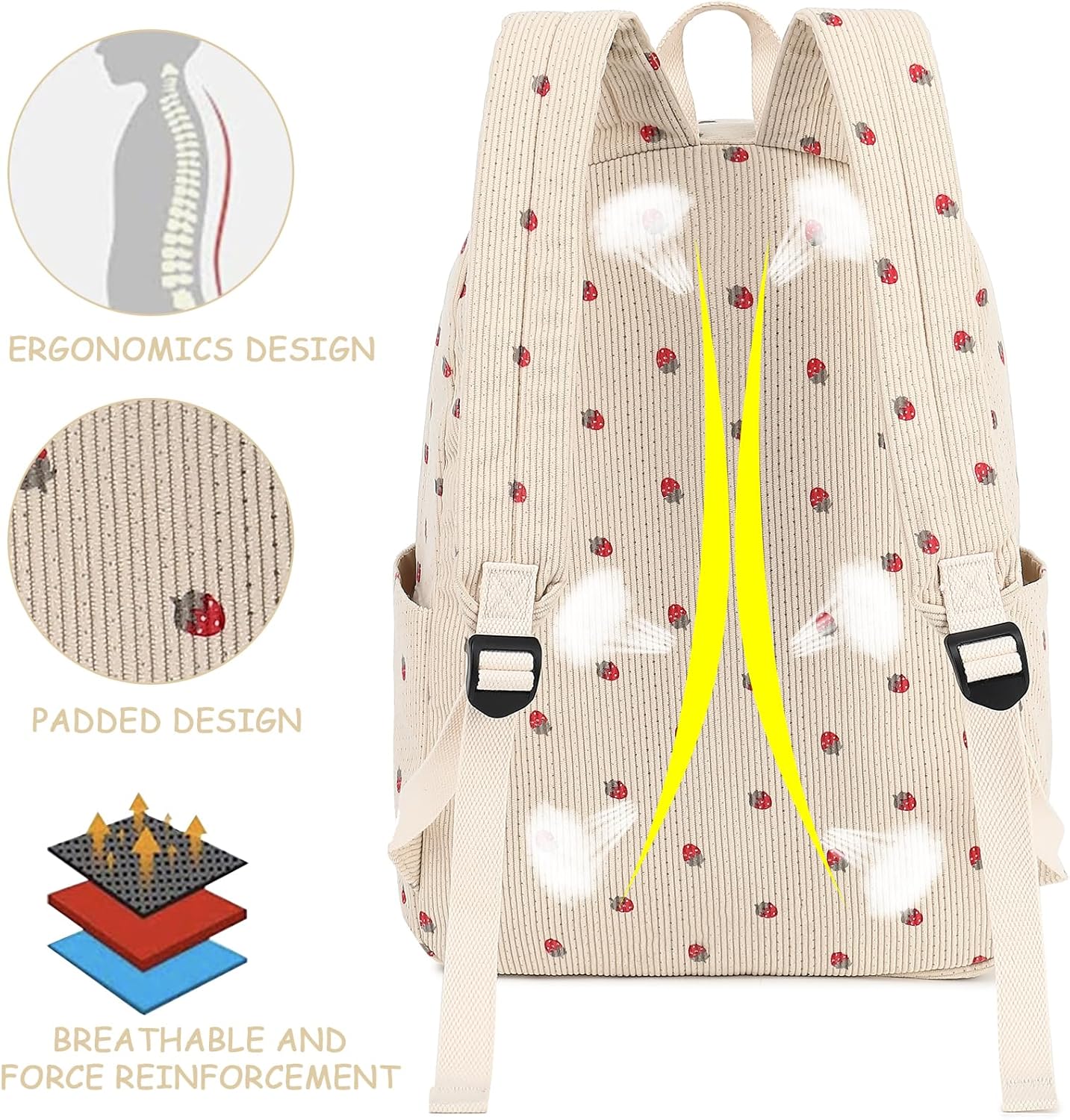 Bluboon School Backpack Teens Girls Boys Kids School Book Bags with Lunch Box Pencil Bag