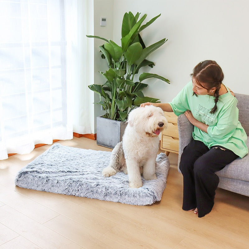 Fluffy Long Plush Pet Cushion Sleeping Mat