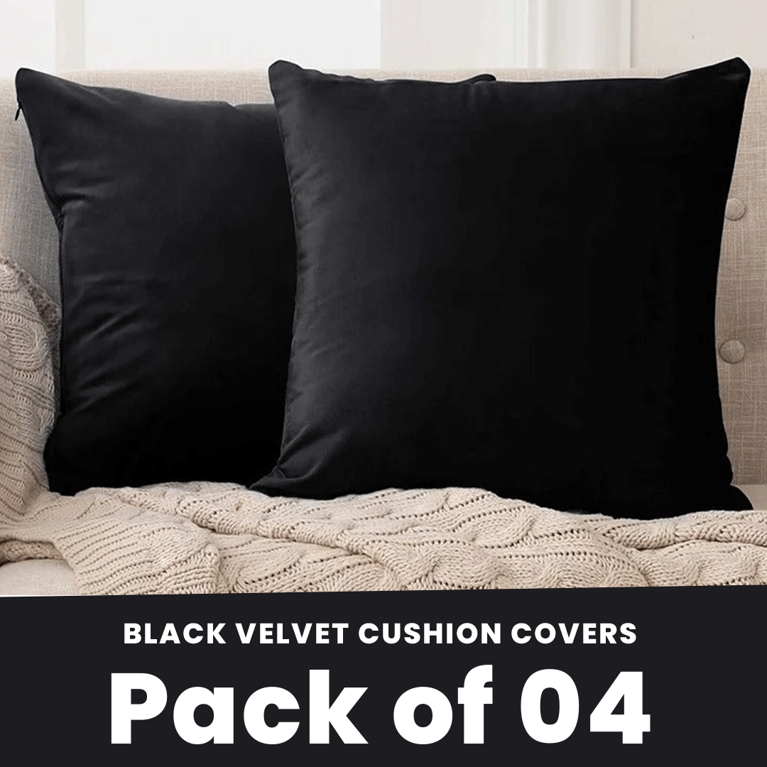Black-Velvet Cushion Covers