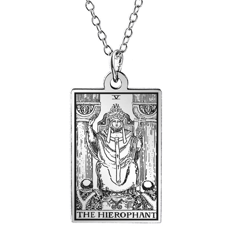 Retro Geometric Stainless Steel Pendant Necklace Plating Stainless Steel Necklaces 1 Piece