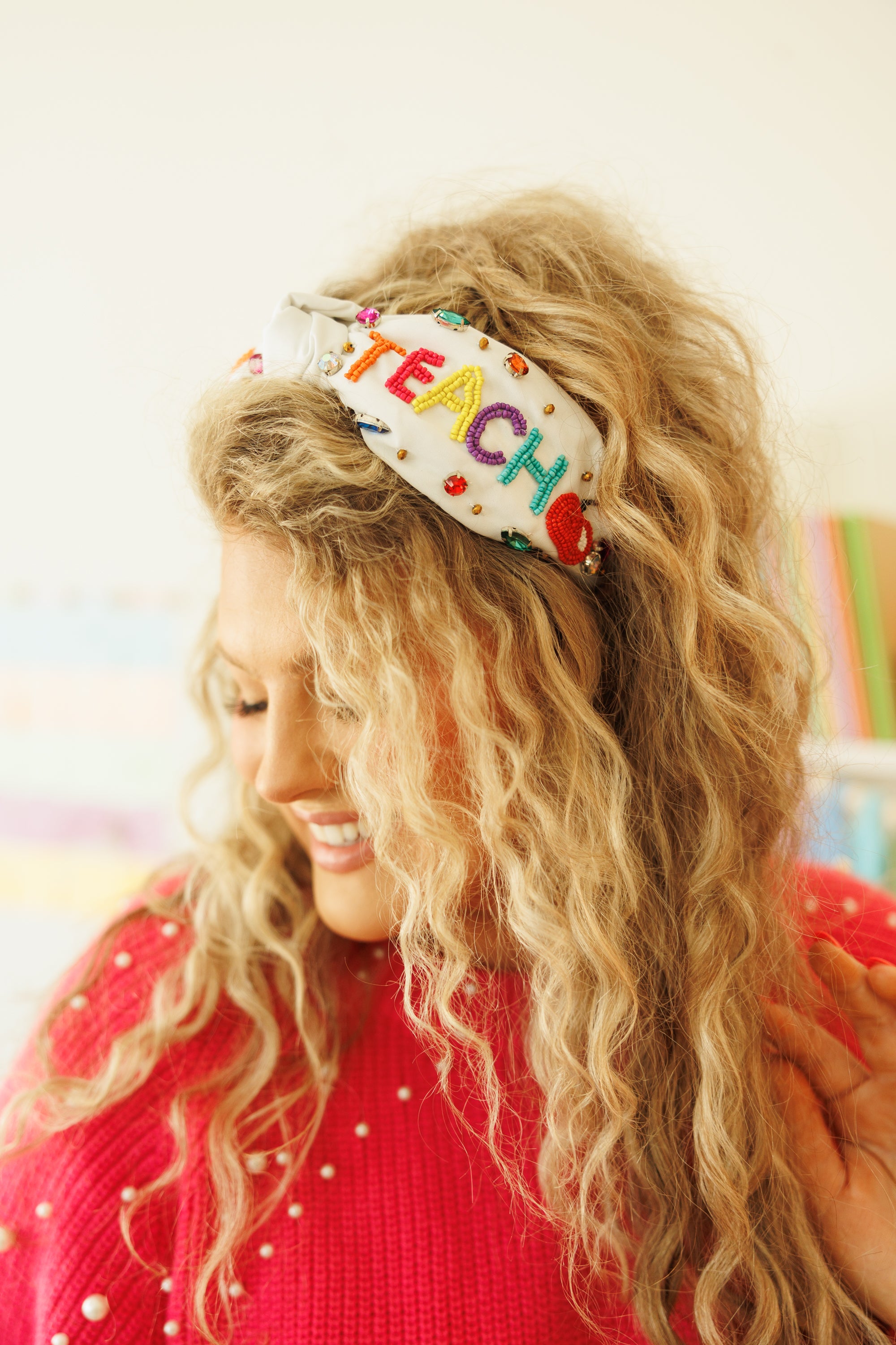 Teach More Headband. White