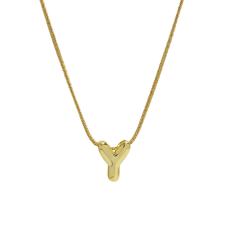 Basic Modern Style Classic Style Letter 304 Stainless Steel Brass Plating Pendant Necklace