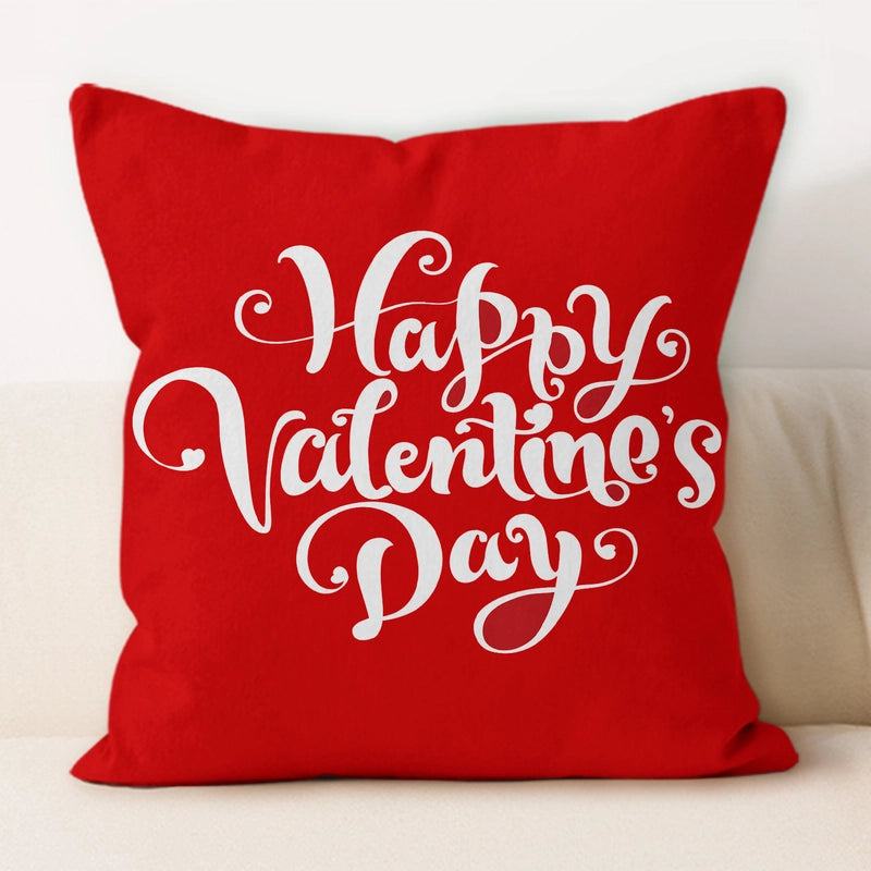 Valentine'S Day Minimalist Letter Plush Throw Pillow Pillow Cases Couch & Sofa Decor
