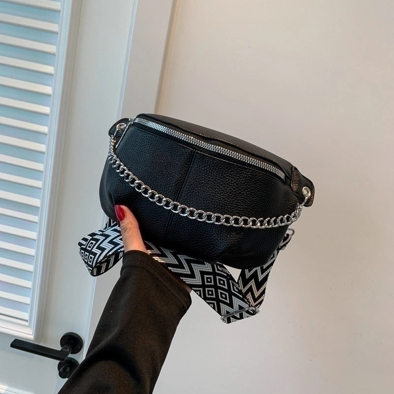 Women's Streetwear Solid Color Pu Leather Waist Bags