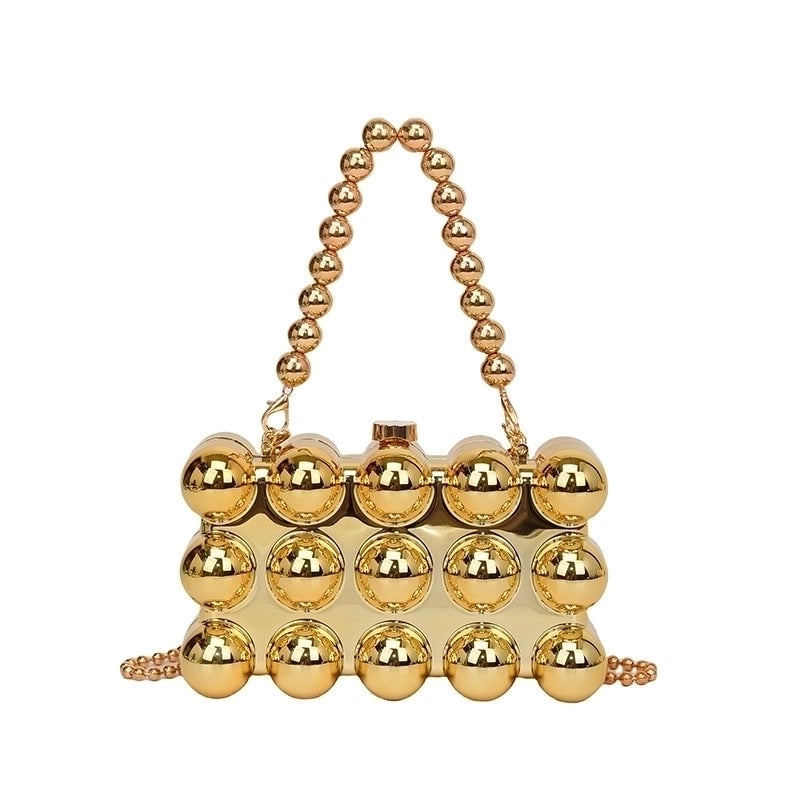 Women's Small All Seasons Arylic Ball Elegant Lock Clasp Square Bag