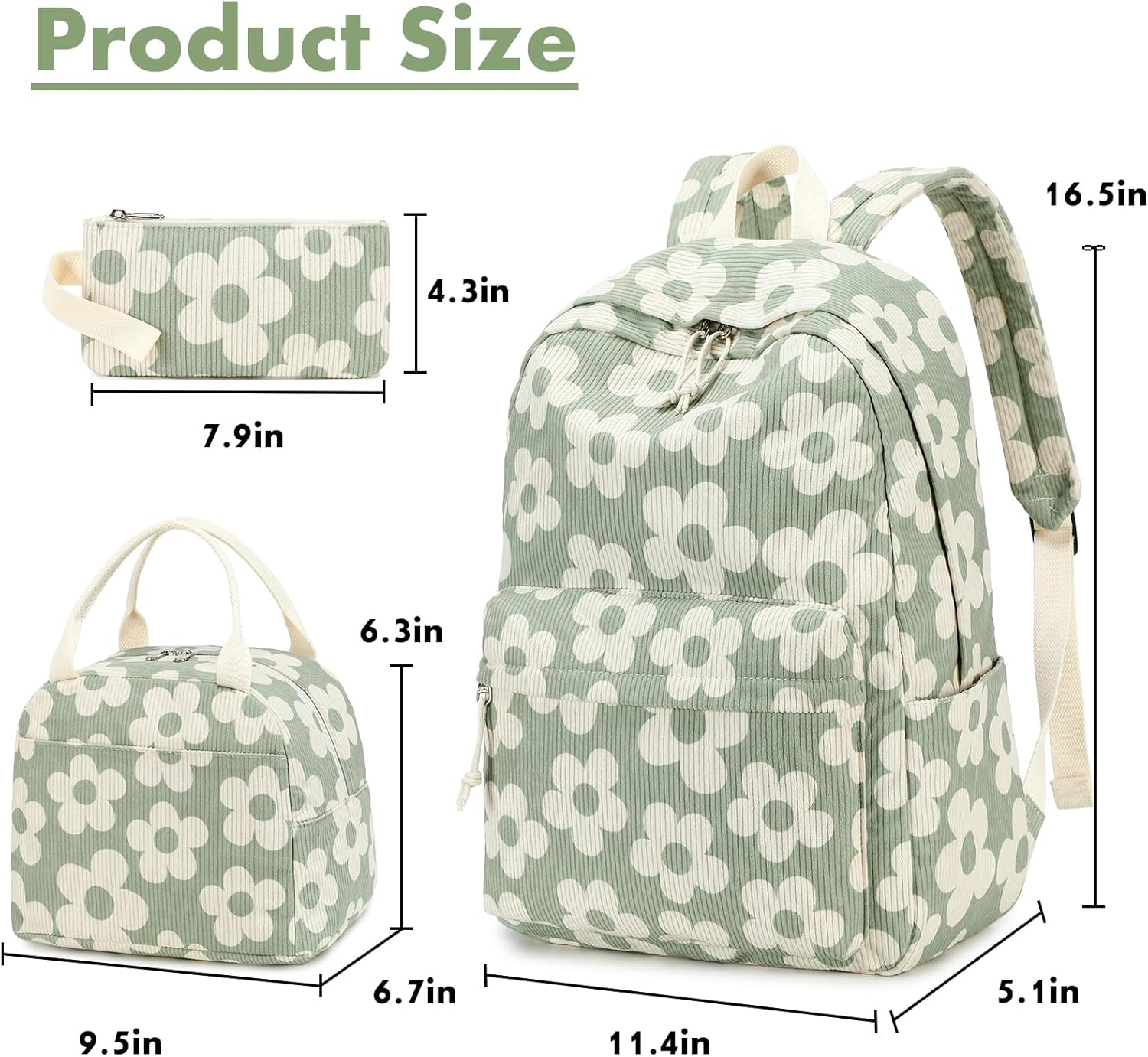 Bluboon School Backpack Teens Girls Boys Kids School Book Bags with Lunch Box Pencil Bag