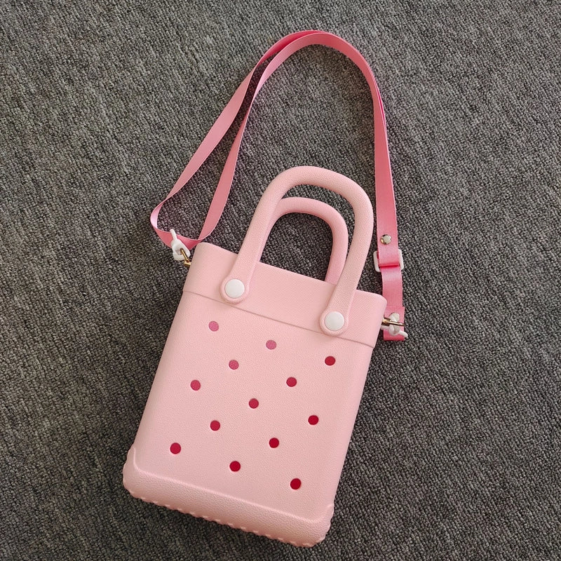 Women's Small EVA Solid Color Streetwear Hollow Square Open Handbag Crossbody Bag