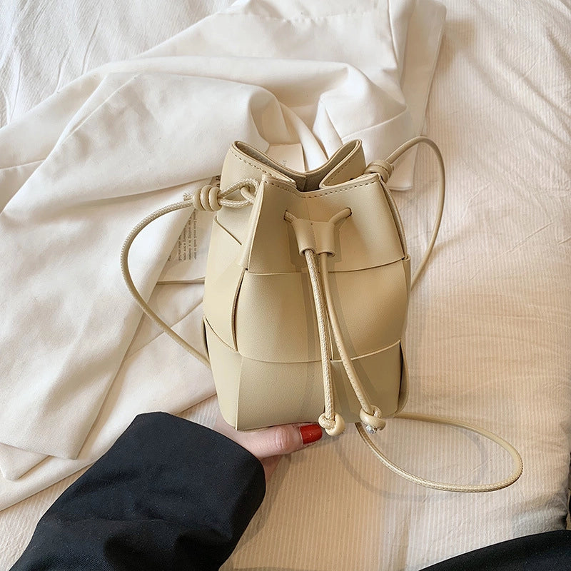 Women's Mini All Seasons Pu Leather Solid Color Classic Style Bucket String Bucket Bag