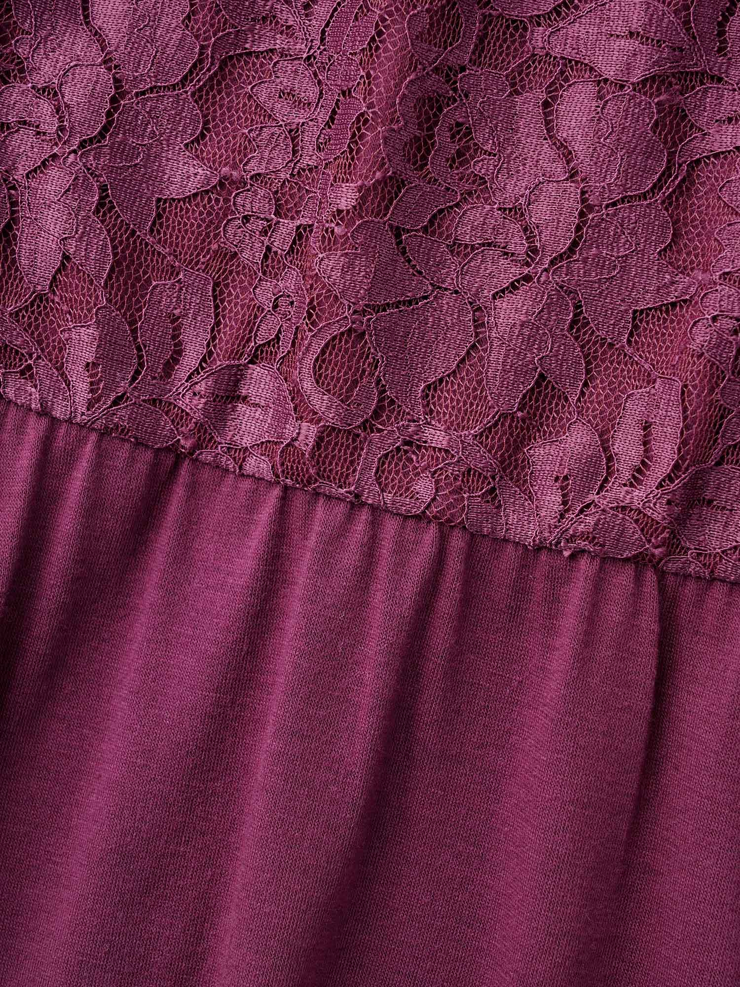 Sheer Lace Knit Micro-Elastic Bell Sleeve Top