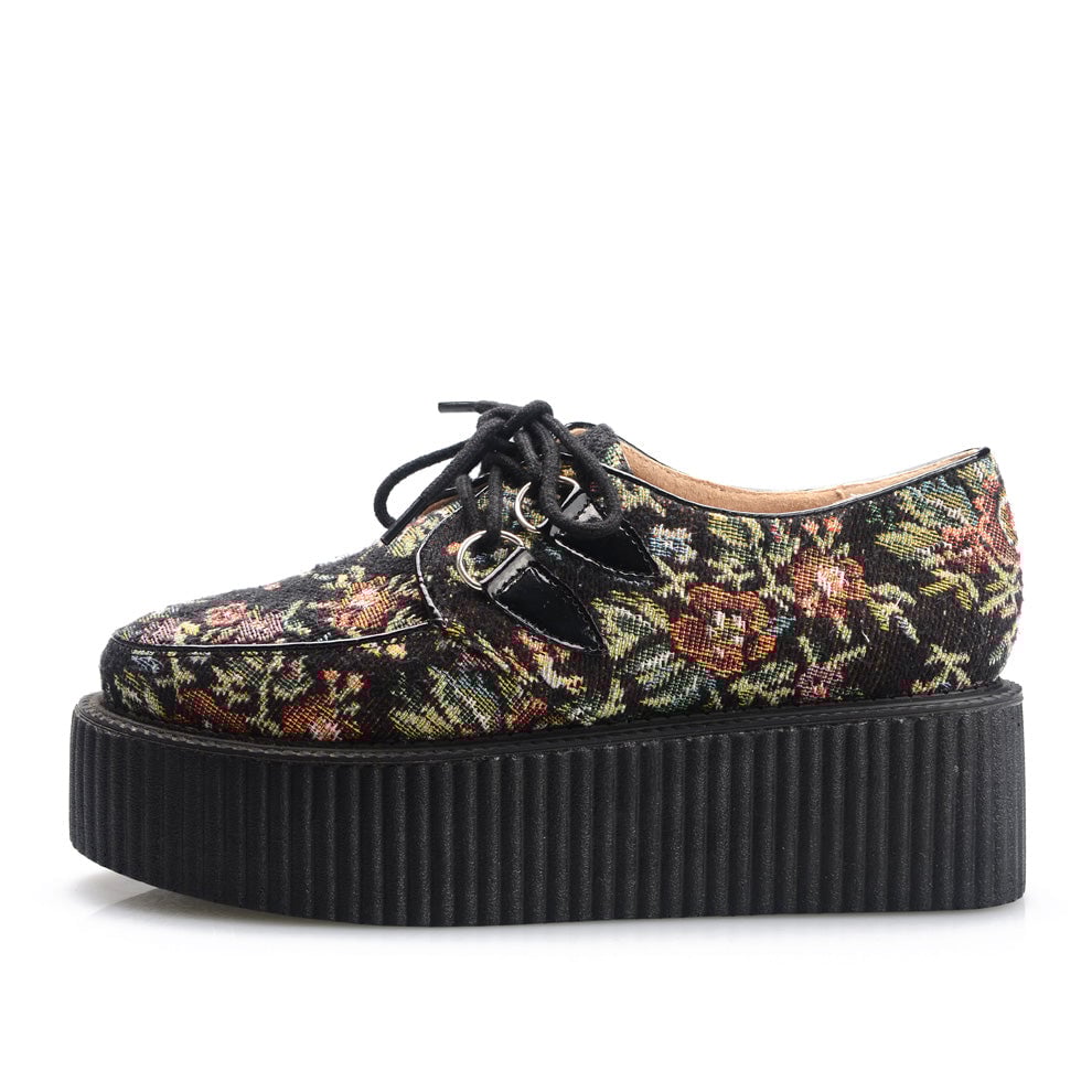 Vintage Embroidered Leather Women's Shoes KF30208