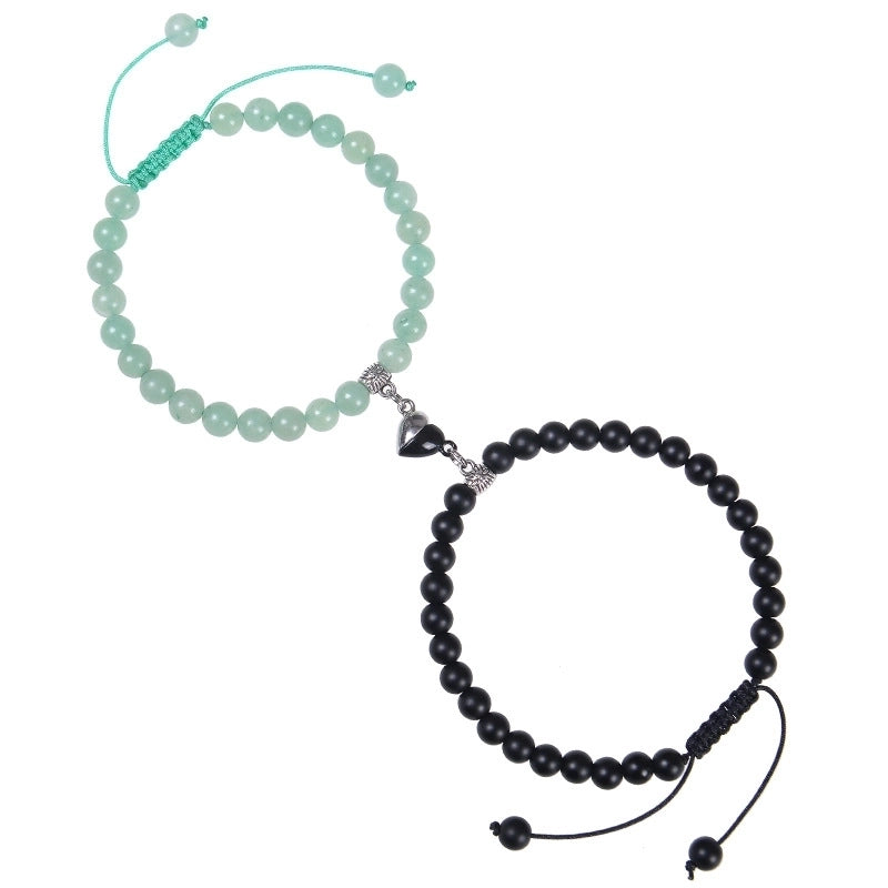 Romantic Heart Shape Natural Stone Handmade Bracelets