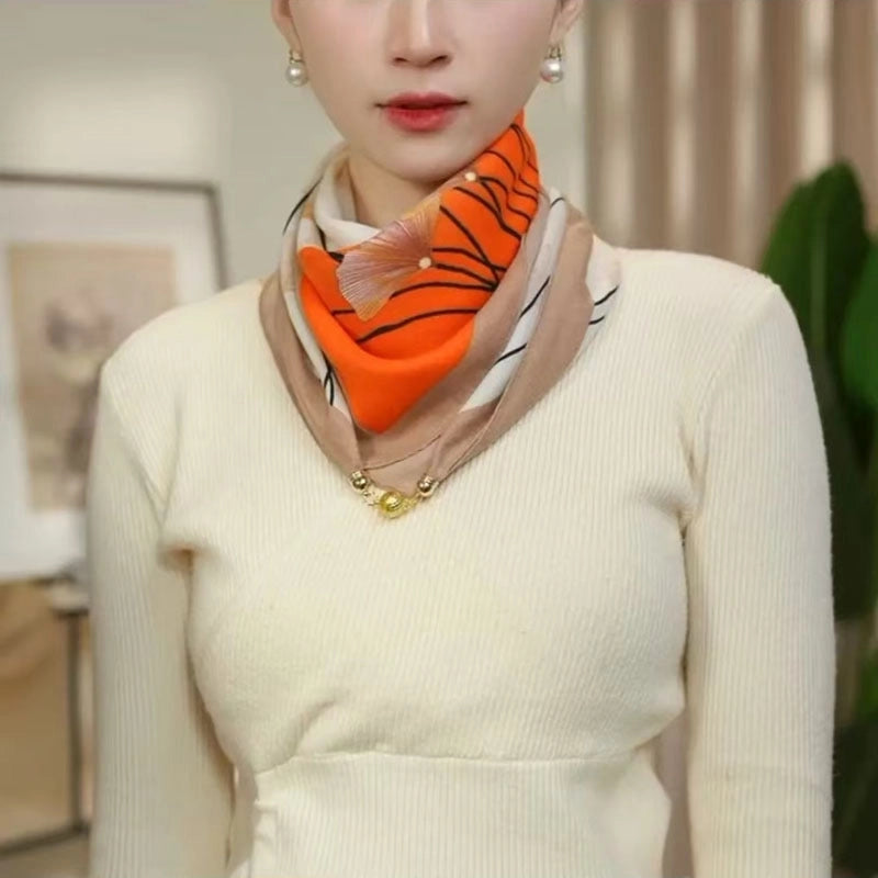 Women's Streetwear Printing Cotton And Linen Silk Scarf