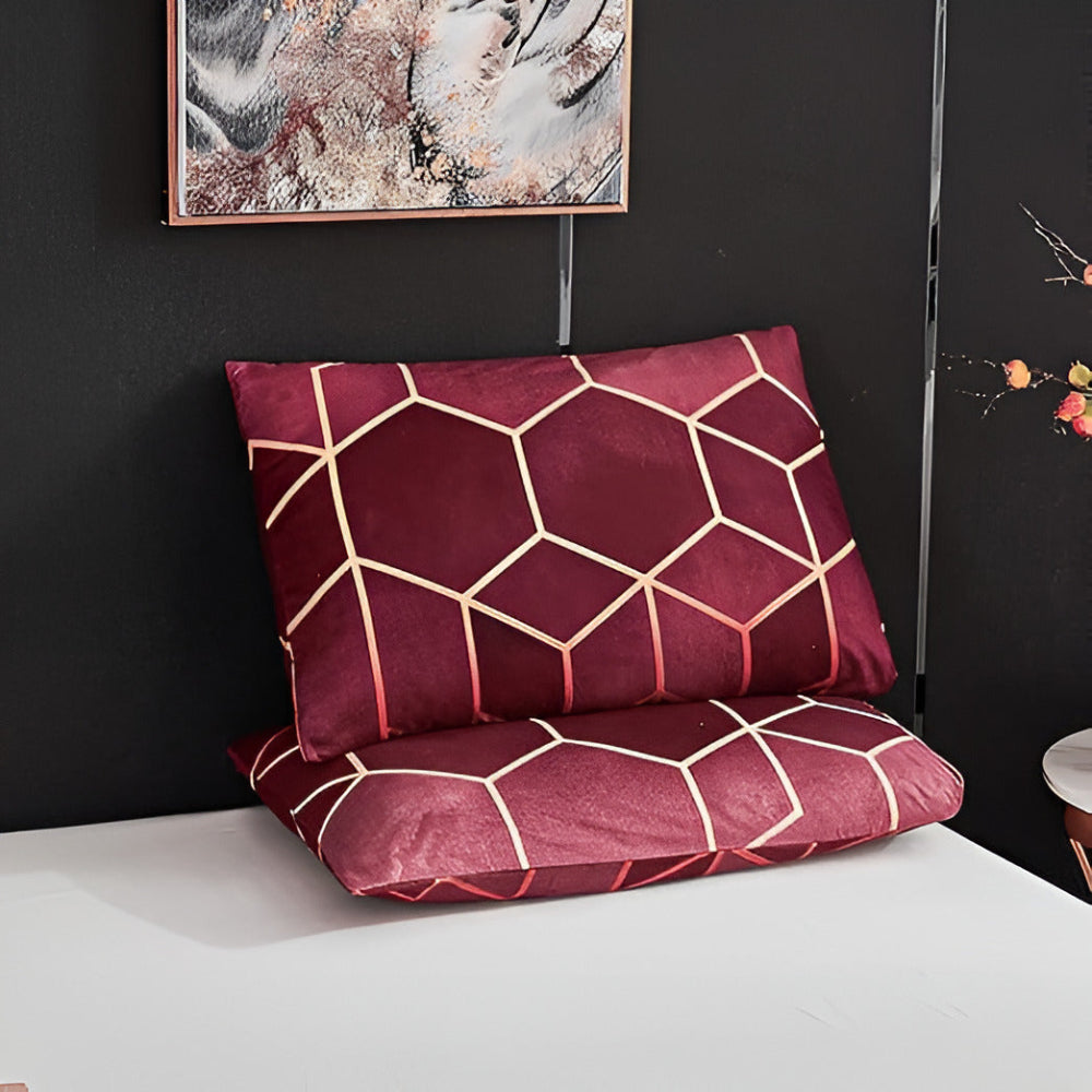 Golden Cosmo Hive | 3pcs Quilt Cover Sets